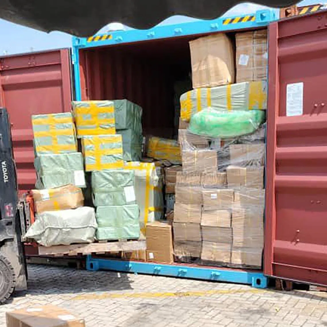 When Customs officers opened the containers on July 30, they found cardboard boxes declared as furniture.