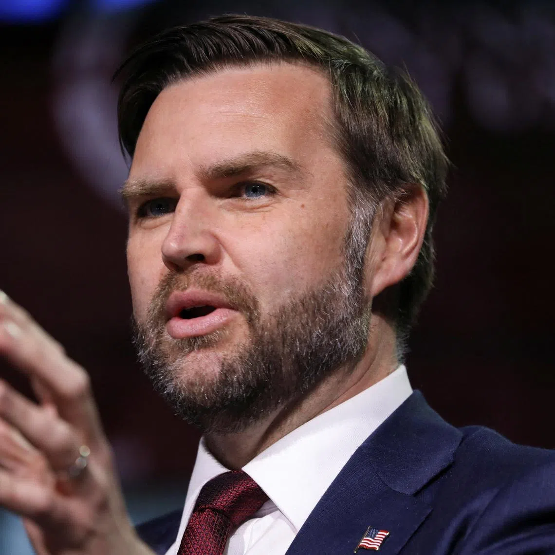 U.S. Vice President JD Vance speaks at This is the Turning Point Tour at the University of Georgia in Athens, Georgia, U.S., April 14, 2026. REUTERS/Alyssa Pointer