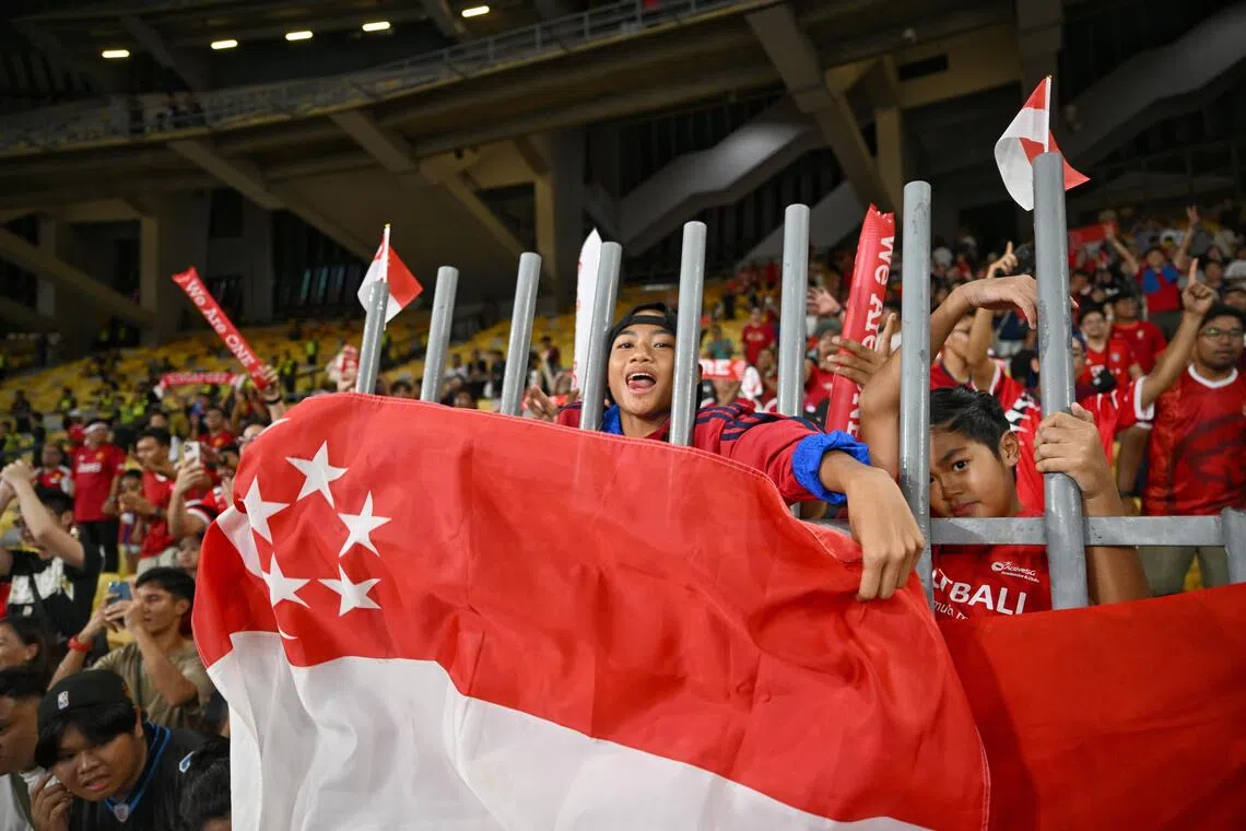 Goalless second half between Singapore and Malaysia during the final group A match of the AFF Asean Championship at Bukit Jalil Stadium on Dec 20, 2024.

Singapore goes through to the semi finals.