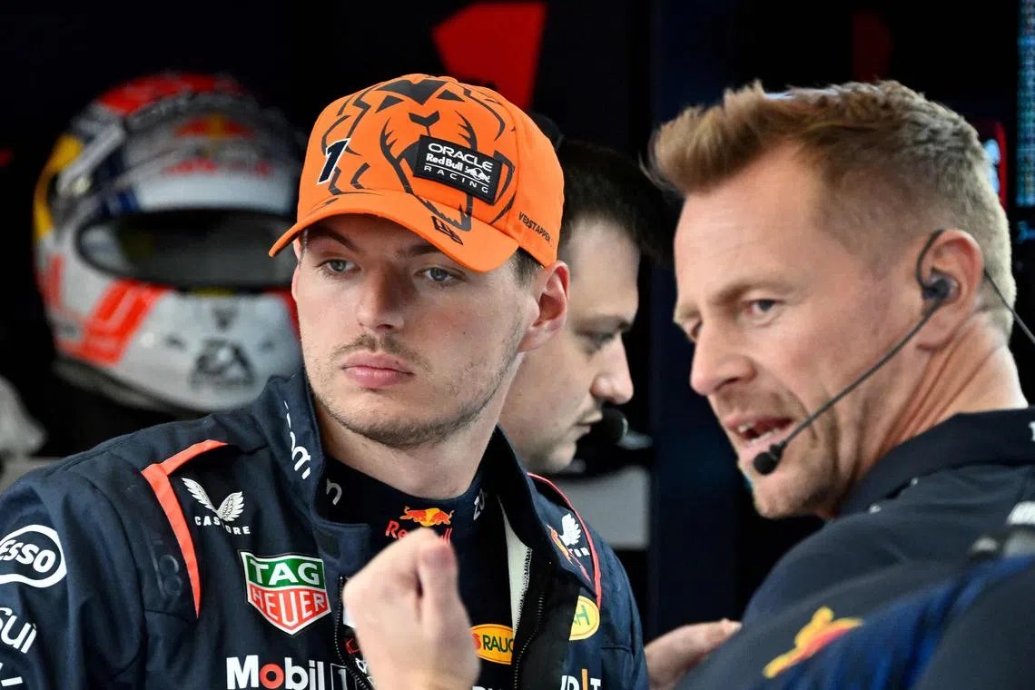 Red Bull chief Christian Horner (right) said he has been impressed by driver Max Verstappen's response to his loss in Singapore.