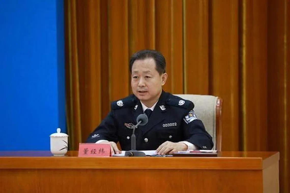 Mr Dong Jingwei, 59, was previously deputy minister of state security in Beijing.