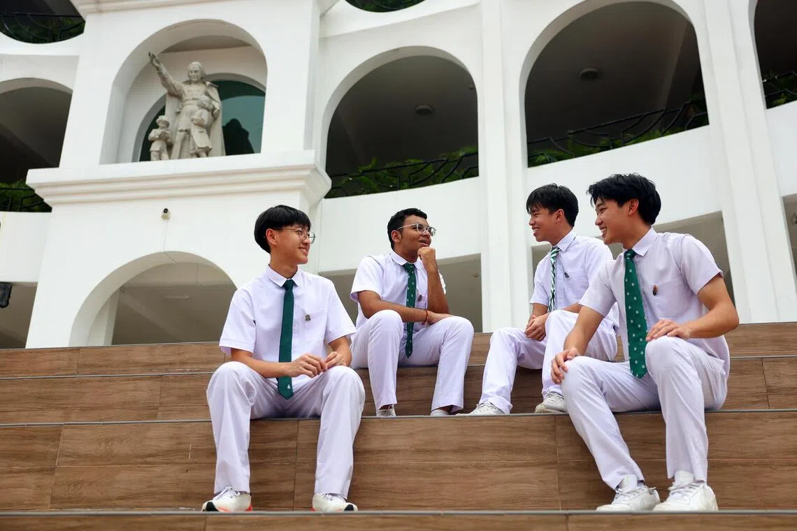 (From left) St Joseph’s Institution students Darren Lee, Sakthi Muralikrishna, Rickey Khine and Luke Low.