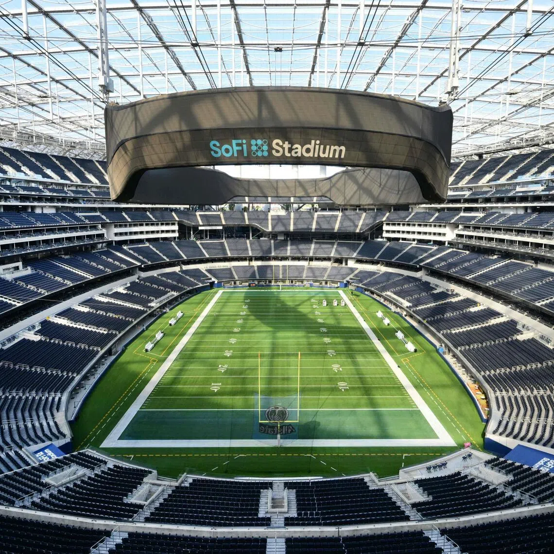 The SoFi Stadium in Inglewood, California. Soaring temperatures across the US, Mexico and Canada pose safety issues for players and fans.