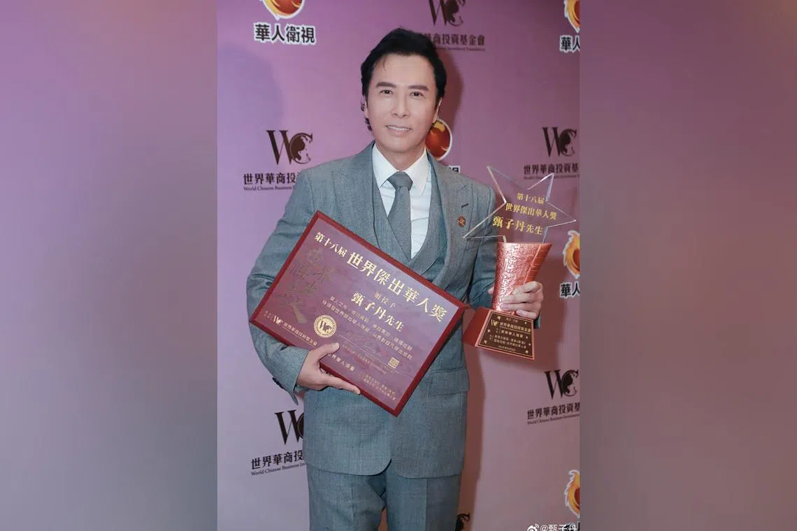 Donnie Yen received the Outstanding Chinese Award on Sept 8.
