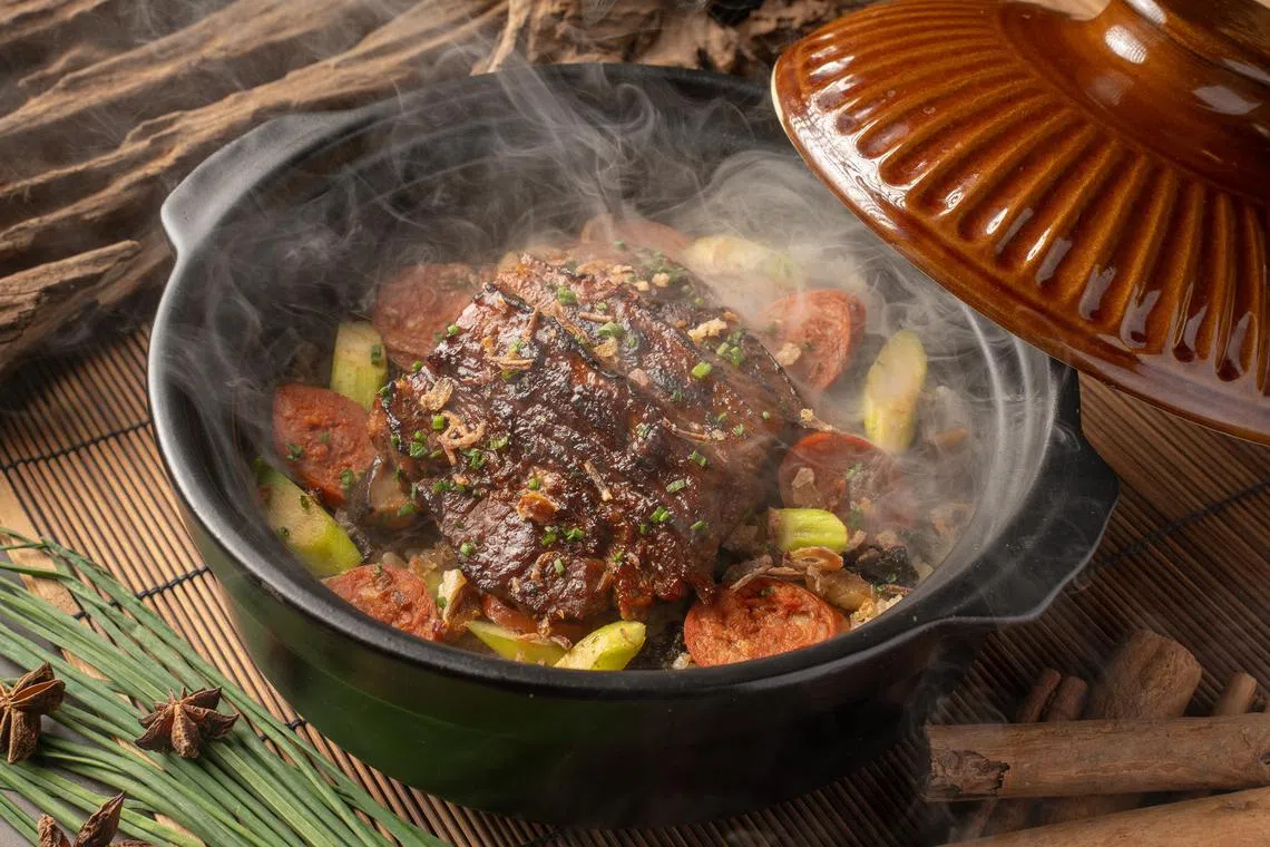 Pork Belly Claypot Rice.