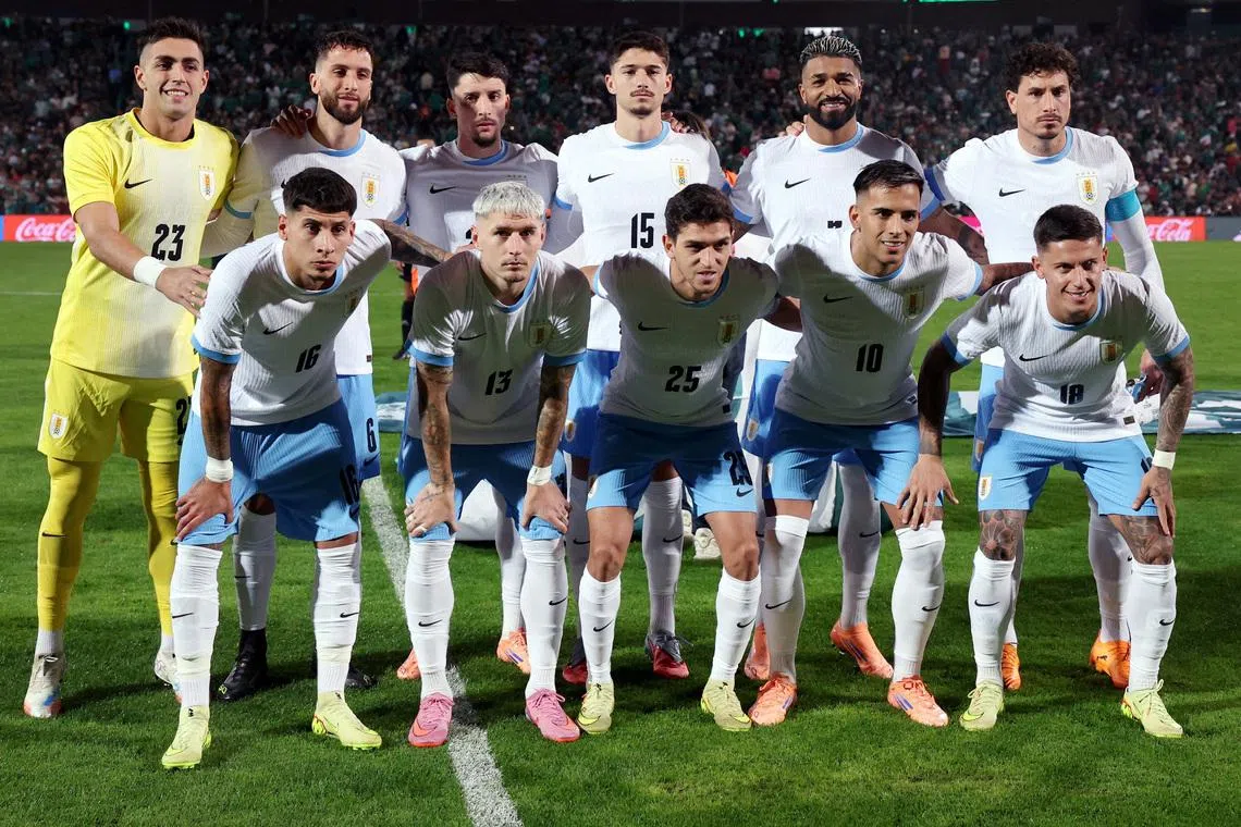 FILE PHOTO: Soccer Football - International Friendly - Mexico v Uruguay - Estadio Corona, Torreon, Mexico - November 15, 2025 Uruguay players pose for a team group photo before the match REUTERS/Henry Romero/File Photo