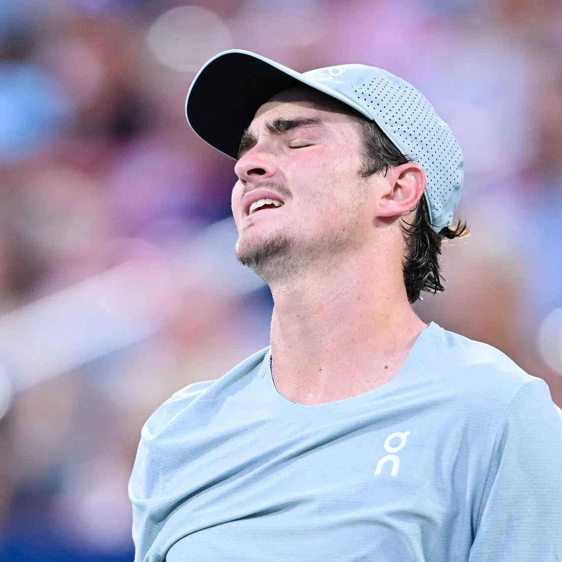 Joao Fonseca was plagued by 32 unforced errors as his opponent mastered an annoying evening wind to earn the victory.