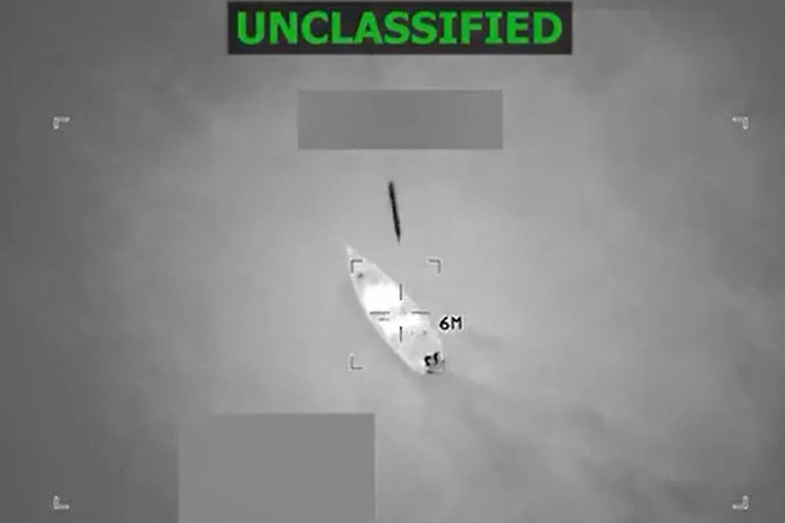 A screengrab from a video posted by US Defense Secretary Pete Hegseth on his X account on Oct 24.