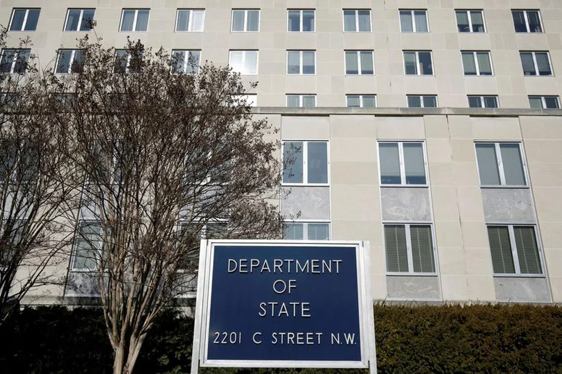 FILE PHOTO: The U.S. State Department Building is pictured in Washington, U.S., January 26, 2017. REUTERS/Joshua Roberts/File Photo