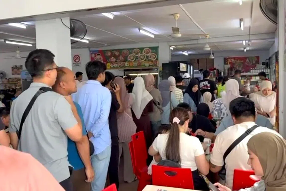 Locals queueing at 126 Laksa, a popular eatery in Kuching, Sarawak on Aug 16.