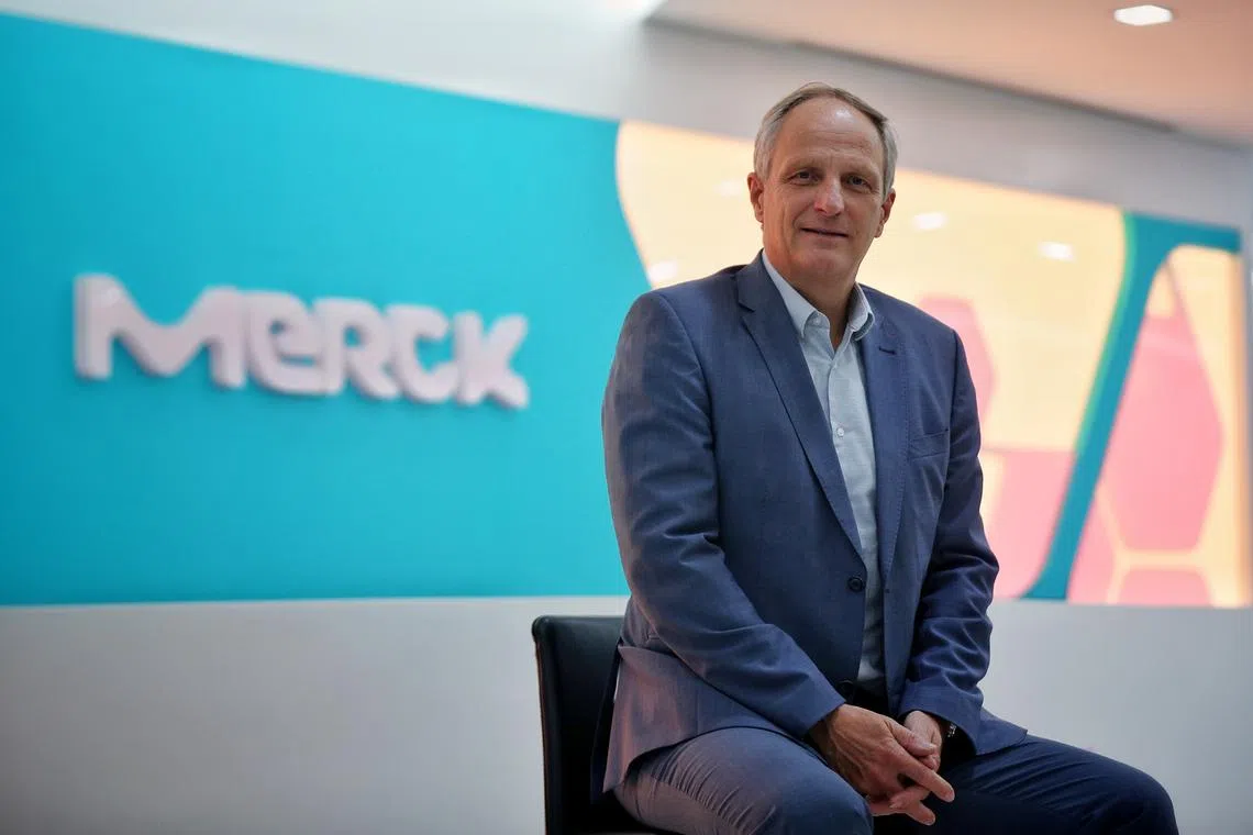Mr Peter Guenter, 60, is the chief executive of Merck Healthcare, whose father and grandfather were doctors. 