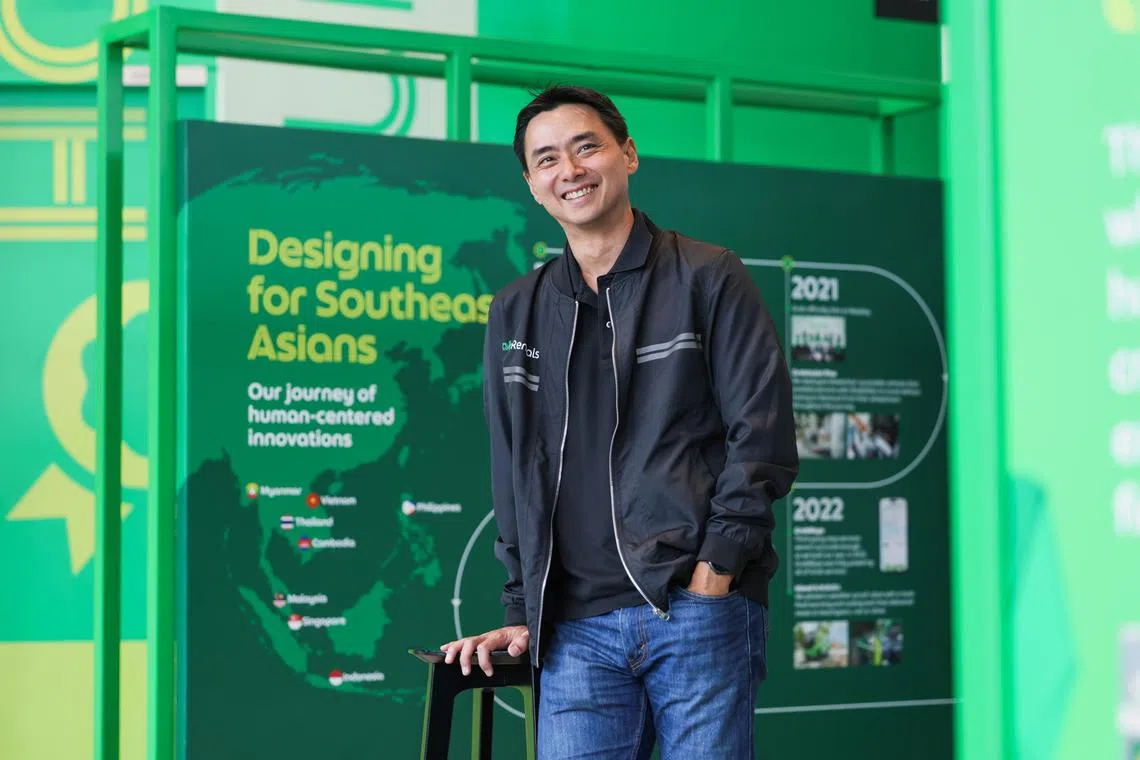 ST20250221_202506800858 : Gin Tay/ vcgrab/anessa Paige Chelvan/

Portrait of Yee Wee Tang, Managing Director of Grab Singapore, photographed at Grab HQ @ One-North on Feb 21, 2025.