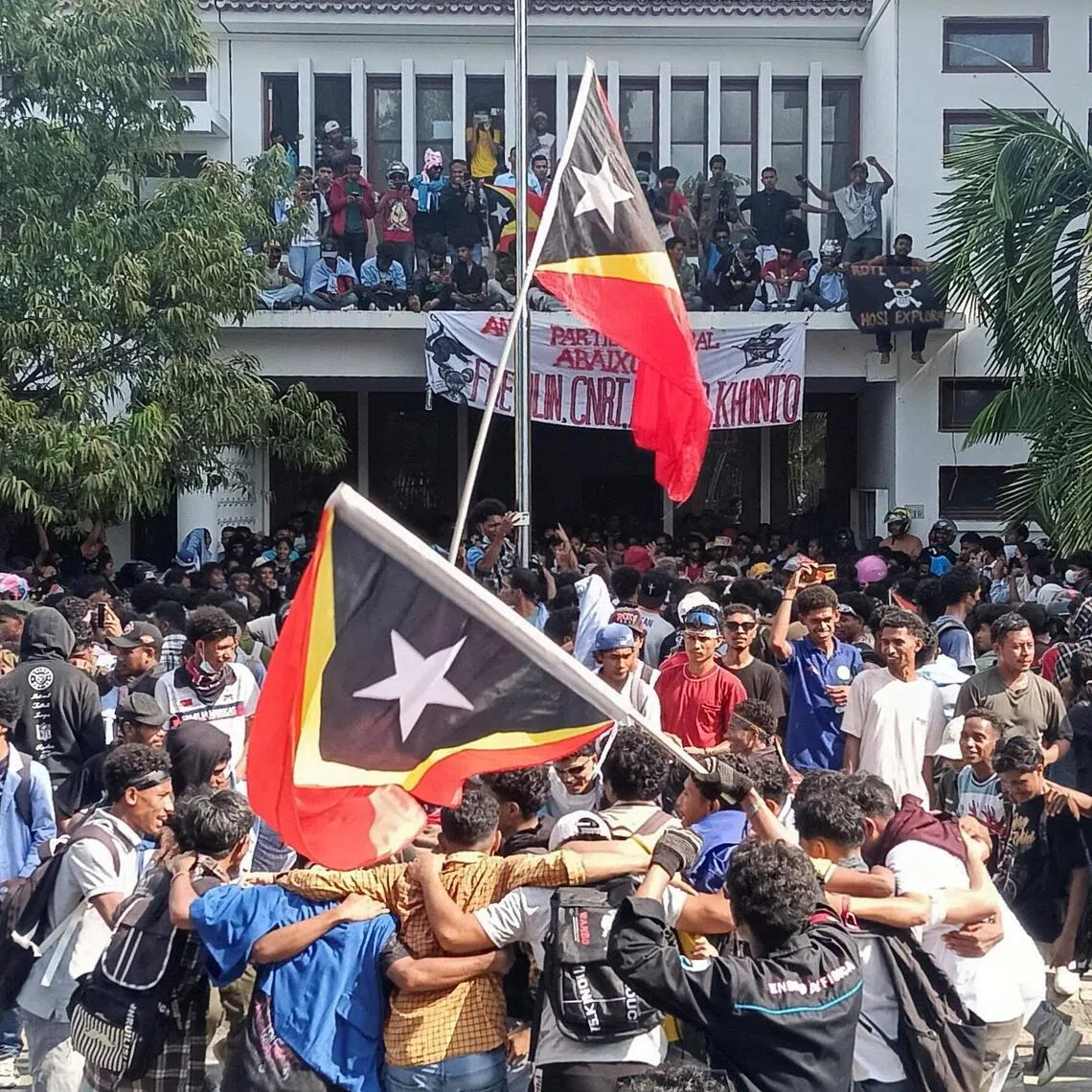 Student-led demonstrations against the multi-million dollar purchase drew thousands this week in the capital Dili, with demonstrators and police clashing two days in a row.
