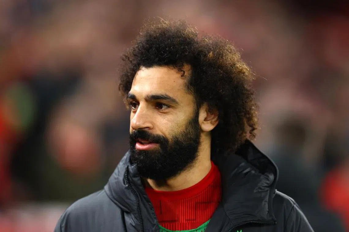 FILE PHOTO: Soccer Football - Carabao Cup - Quarter Final - Liverpool v West Ham United - Anfield, Liverpool, Britain - December 20, 2023 Liverpool's Mohamed Salah REUTERS/Molly Darlington/File Photo