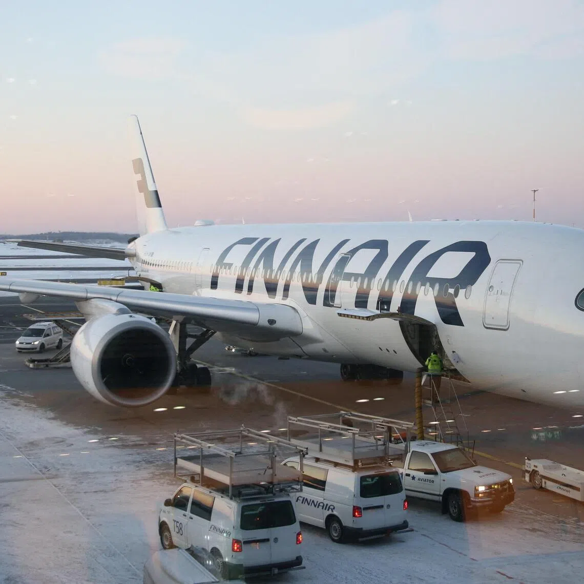 Helsinki's airport resumed operations after a three-hour suspension.