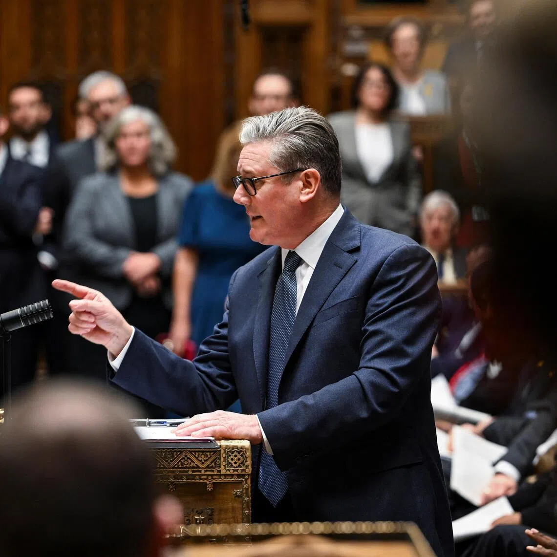 Britain's Prime Minister Keir Starmer speaks during the Prime Minister's Questions at the House of Commons in London, Britain, on Feb25, 2026.