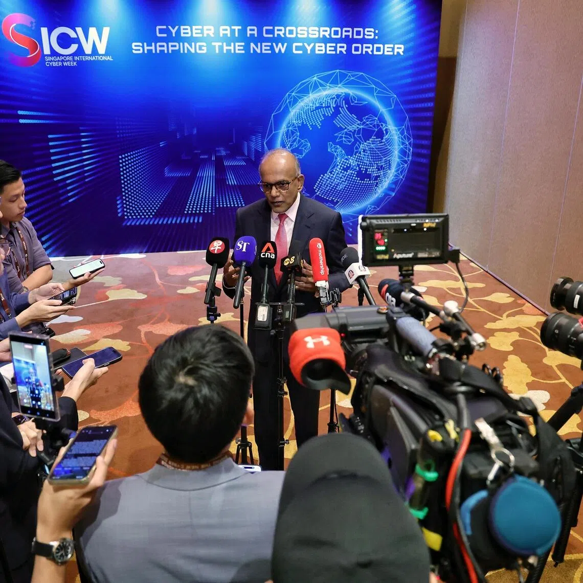 Senior Minister K. Shanmugam said that he had met representatives of major tech firms that have developed AI systems and ministers from other countries during the Singapore International Cyber Week.