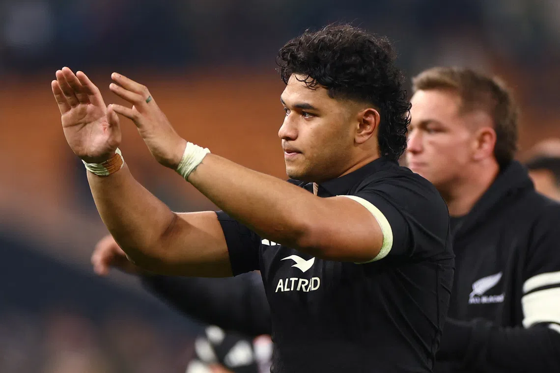 Rugby Union - New Zealand tour of South Africa - South Africa v New Zealand - FNB Stadium, Johannesburg, South Africa - September 5, 2026 New Zealand's Wallace Sititi looks dejected after the match REUTERS/Siphiwe Sibeko