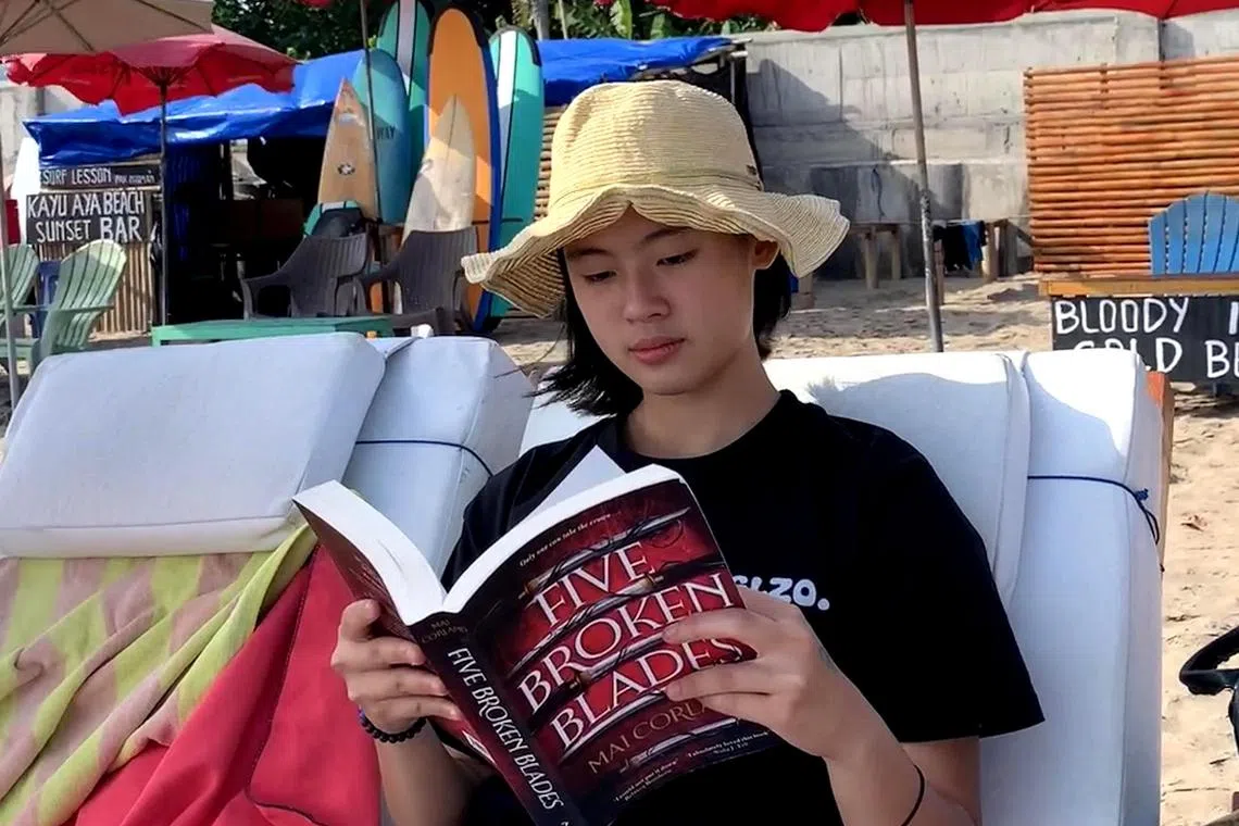 Footballer Danelle Tan enjoys reading whenever she has free time in her busy schedule.