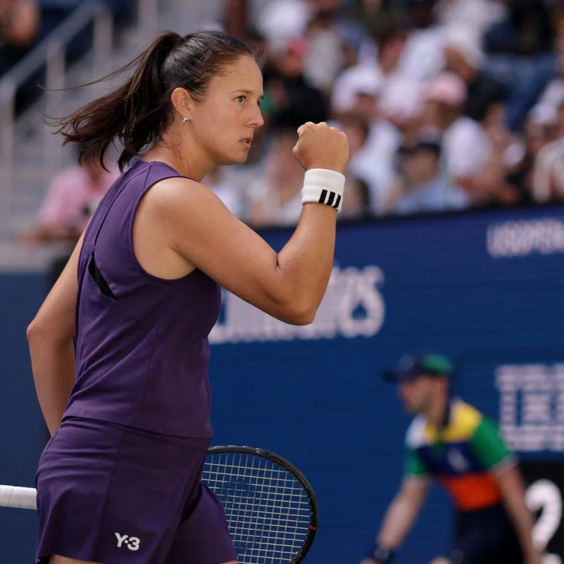 Tennis - U.S. Open - Flushing Meadows, New York, United States - August 30, 2025 Australia's Daria Kasatkina reacts during her third round match against Japan's Naomi Osaka REUTERS/Jeenah Moon