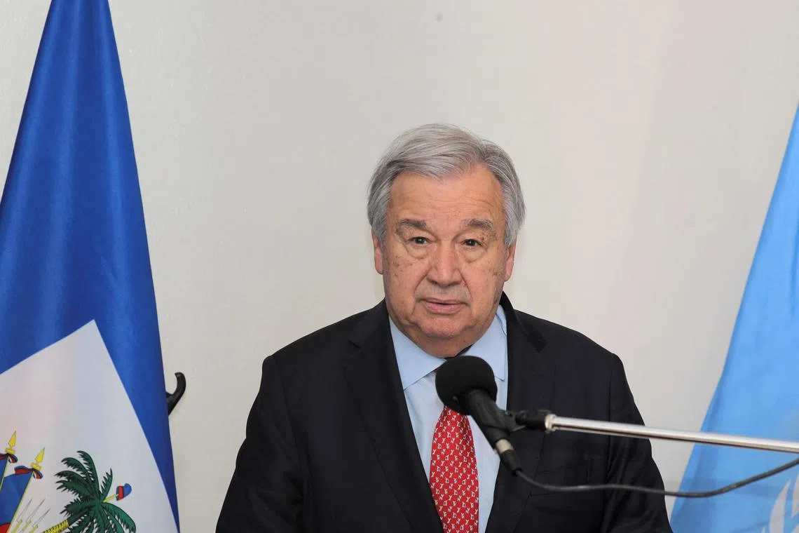 For months, Mr Antonio Guterres has raised the alarm bell about the country, which has been wracked by political instability.