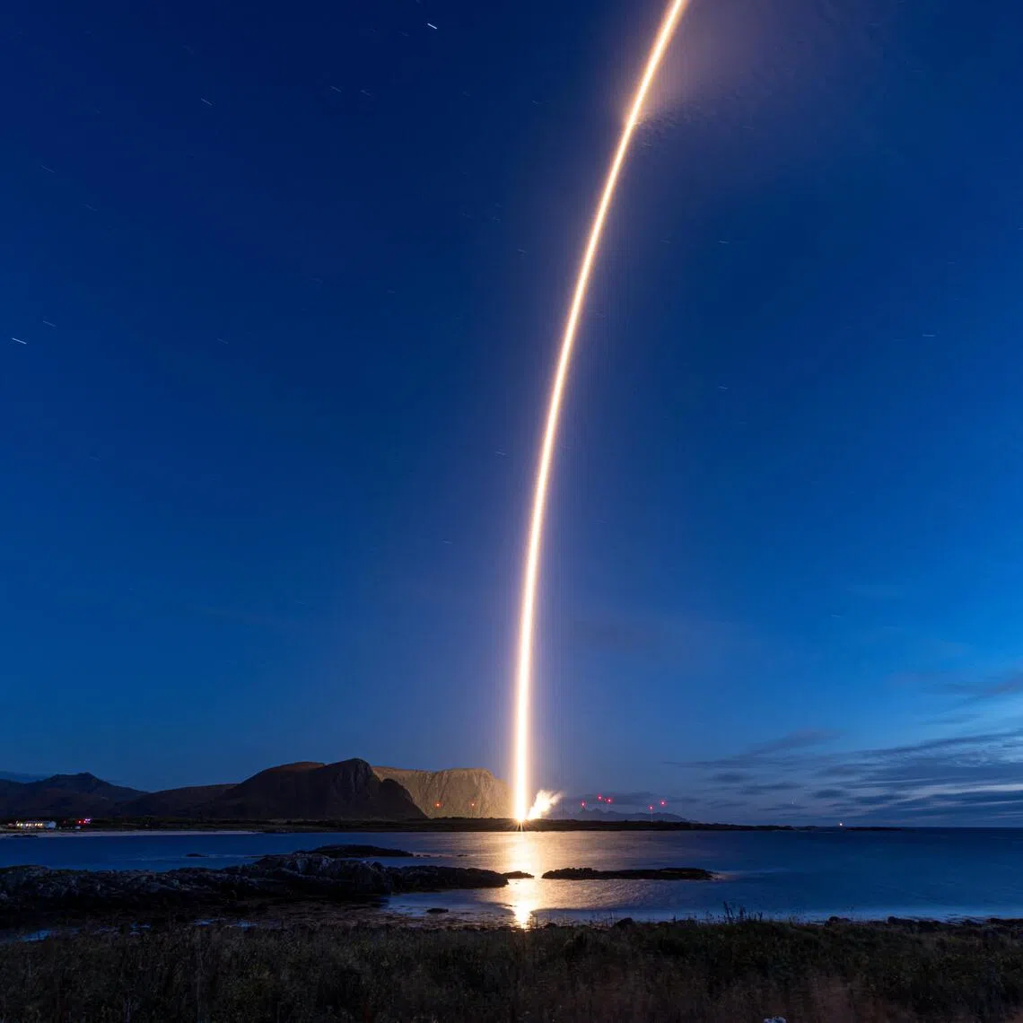 Germany’s Isar Aerospace rocket was launched into space from a base in Andoeya, Norway, on Sept 5.