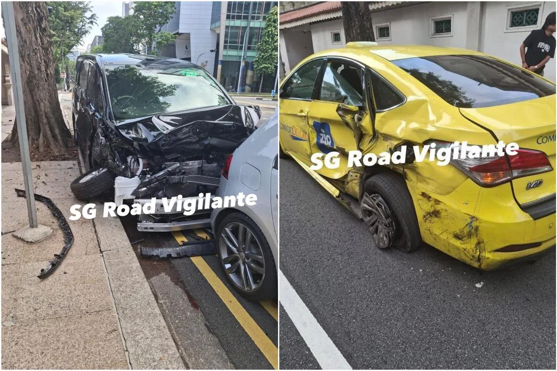 SCDF said two people were taken to Raffles Hospital, while one was taken to Singapore General Hospital. Police investigations are ongoing.