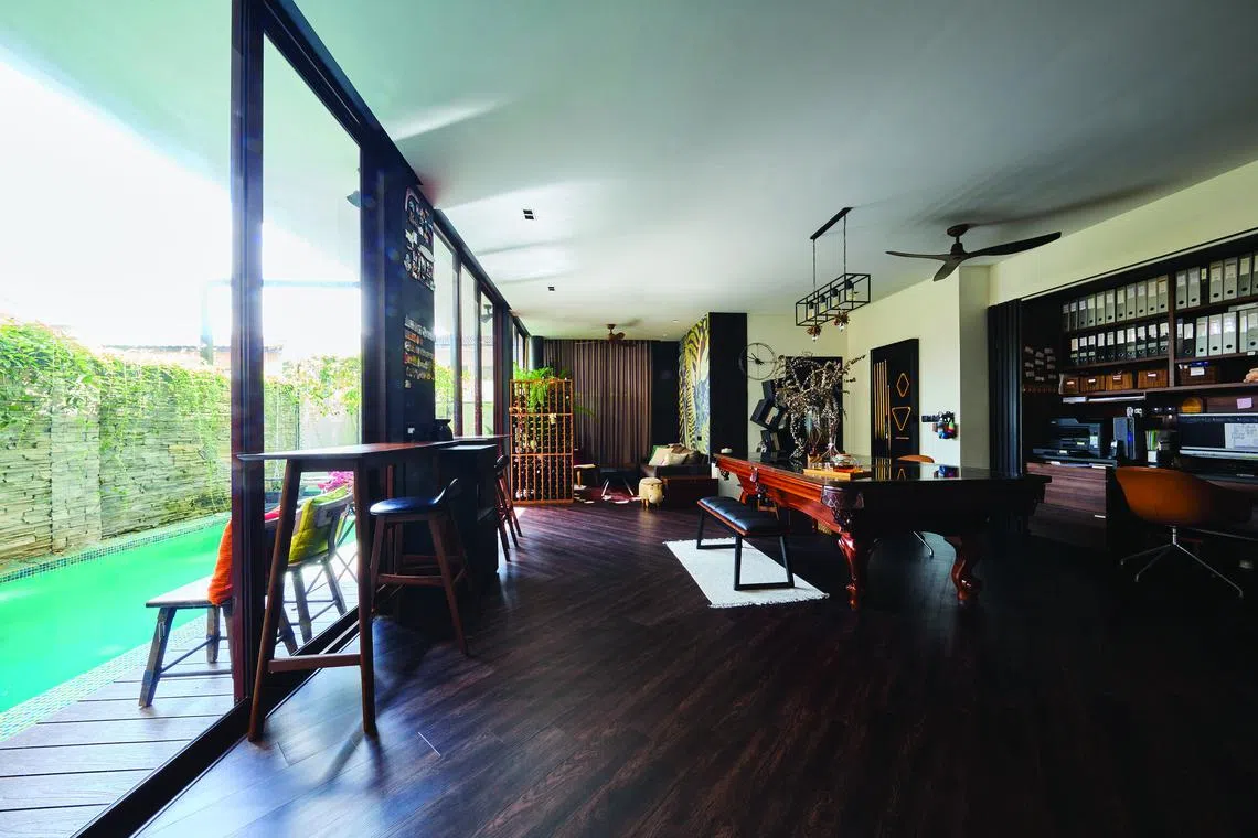 Interior designer Cheryl Gay's house includes office space, which she has modelled after a clubhouse.