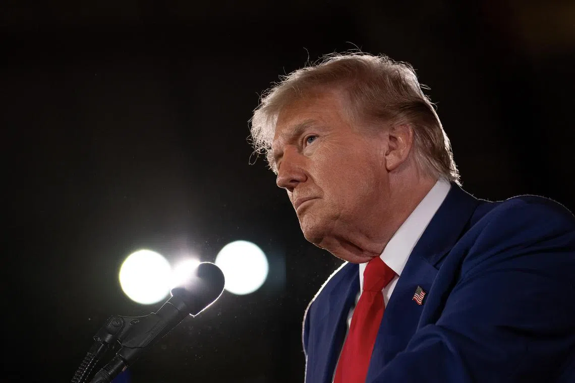 Former US President Donald Trump was addressing the spread of pro-Palestinian protests across the US in recent days. 