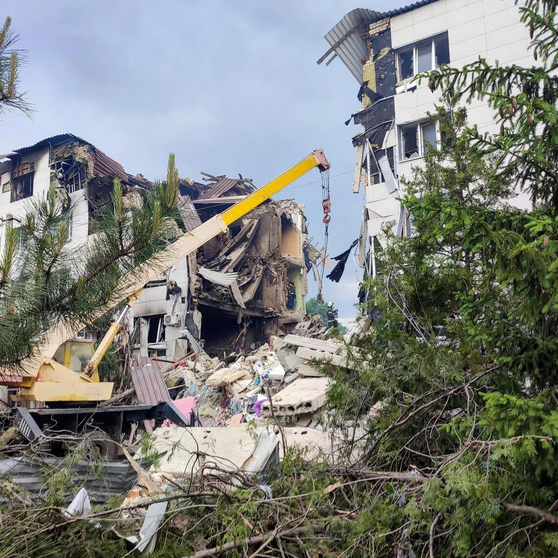 The site of the air strike lies in the occupied Luhansk region of eastern Ukraine that is controlled by Russia.