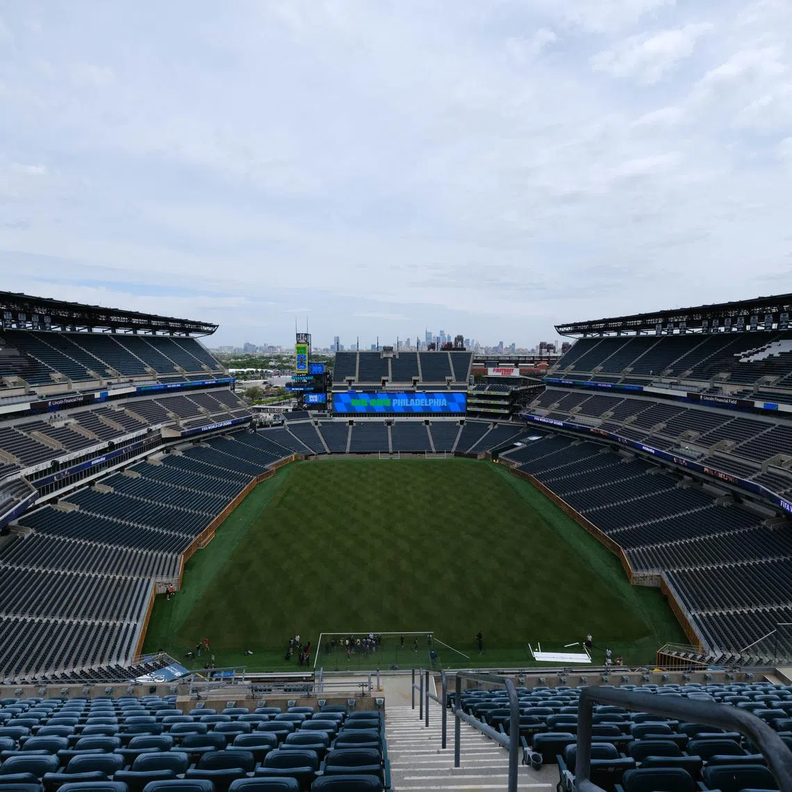 May 13, 2026; Philadelphia, Pennsylvania, USA; A general view of the stadium during a media day ahead of the 2026 FIFA World Cup at Lincoln Financial Field. Mandatory Credit: Kyle Ross-Imagn Images