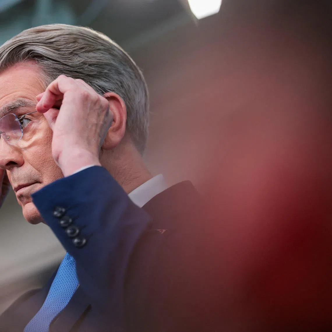 U.S. Treasury Secretary Scott Bessent attends a press briefing in the James S. Brady Press Briefing Room at the White House in Washington, D.C., U.S., May 28, 2026. REUTERS/Kylie Cooper