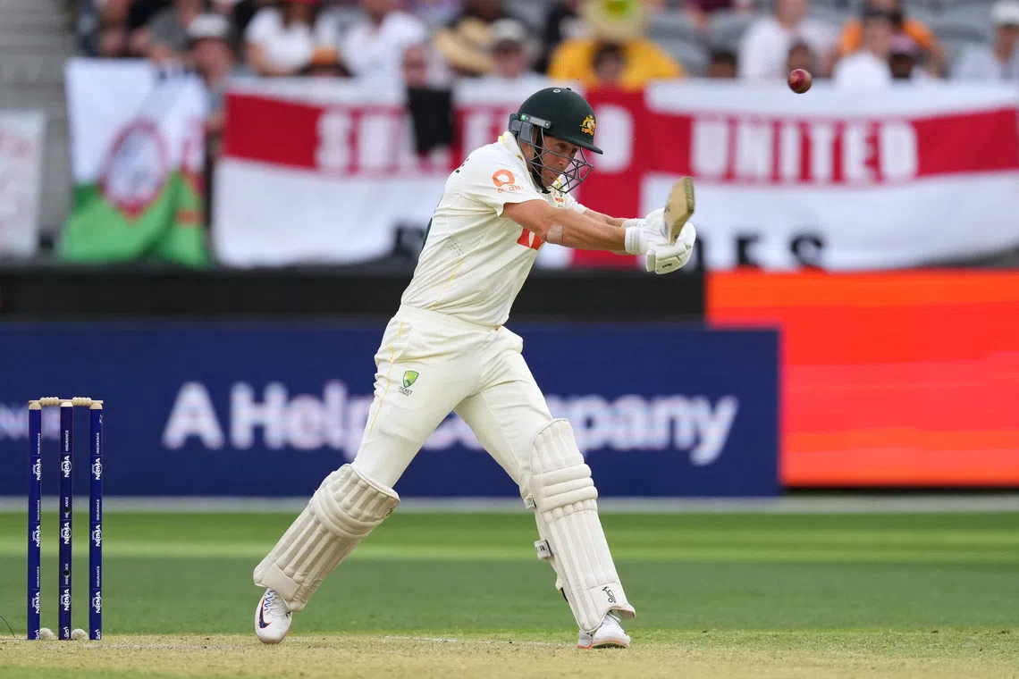 Cricket - The Ashes - Australia v England - First Test - Perth Stadium, Perth, Australia - November 22, 2025 Australia's Marnus Labuschagne in action REUTERS/Asanka Brendon Ratnayake