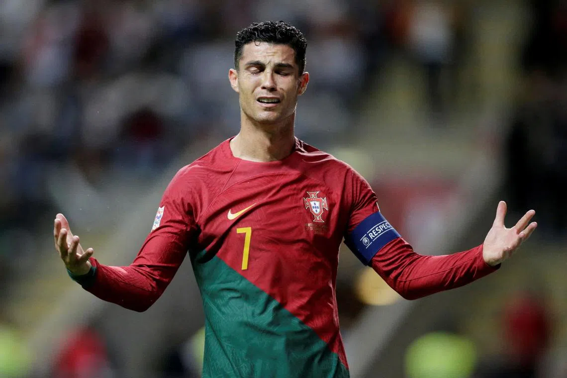 Cristiano Ronaldo, the leading scorer in the history of men’s international football with 117 goals in 191 games, has scored in only one of Portugal’s 10 games in 2022.