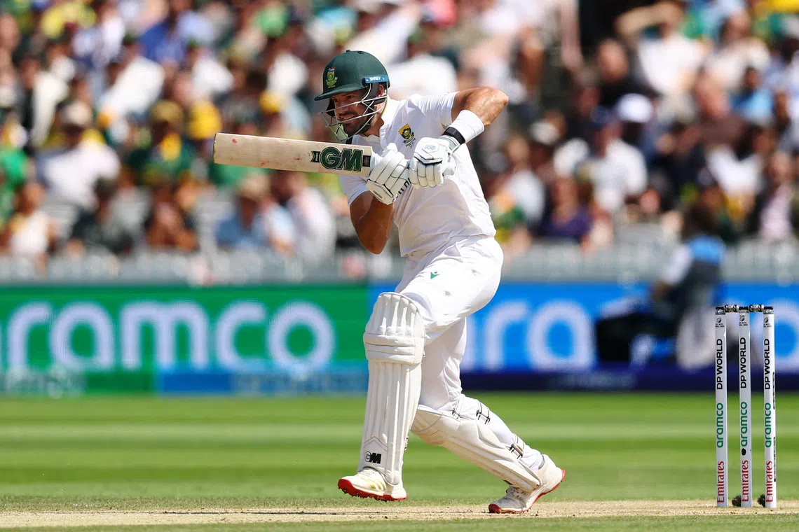 Cricket - 2025 ICC World Test Championship Final - South Africa v Australia - Lord's Cricket Ground, London, Britain - June 14, 2025 South Africa's Aiden Markram in action Action Images via Reuters/Andrew Boyers
