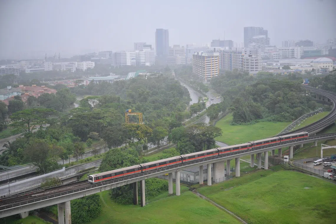 The train returning to Ulu Pandan depot, which caused a power trip resulting in a power fault along the East-West Line, on Sept 25, 2024.