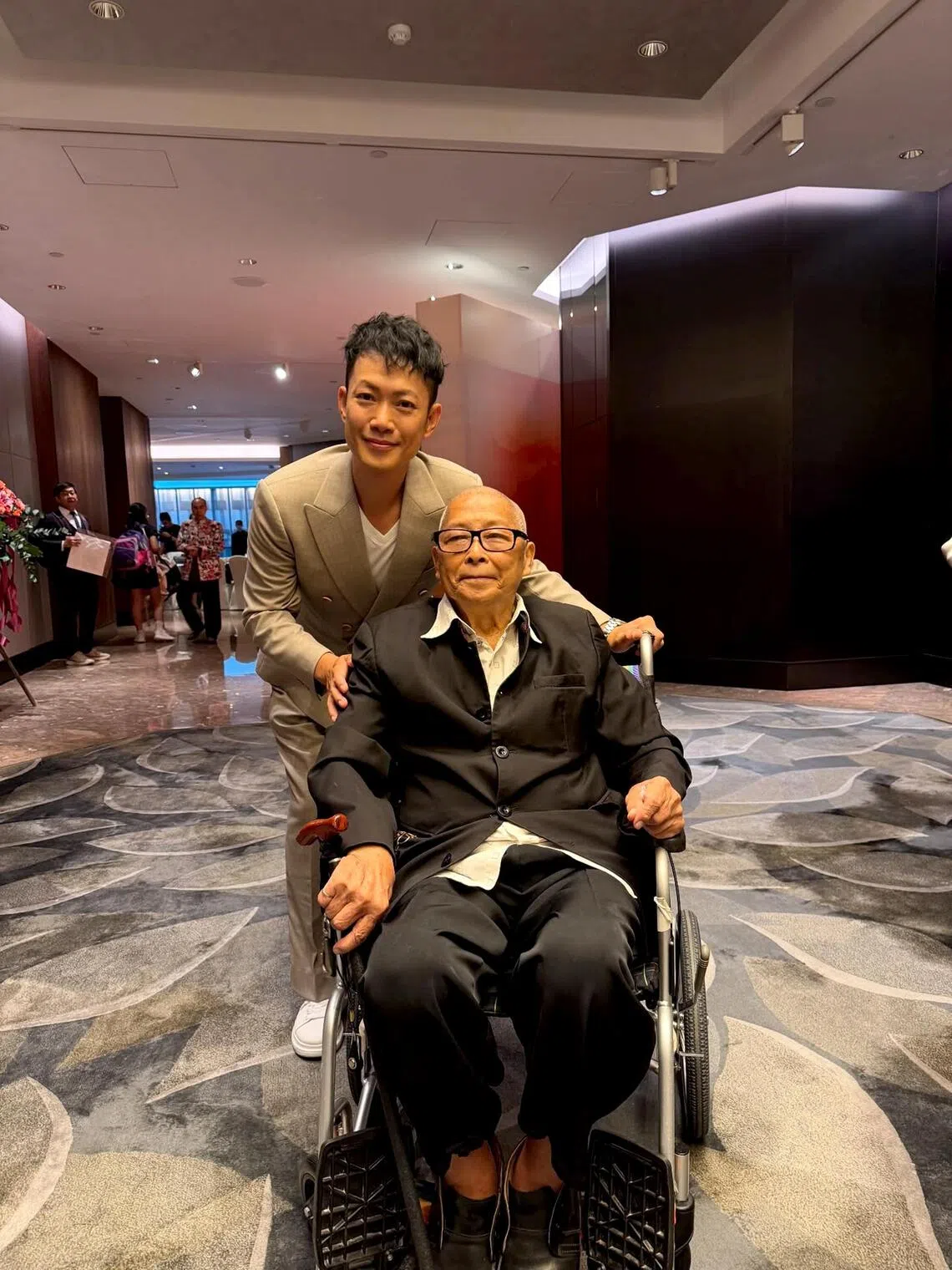 Hong Kong actor Ngo Ka Nin (left) with late actor Lau Siu Ming in a post on social media published on Oct 9, 2025.