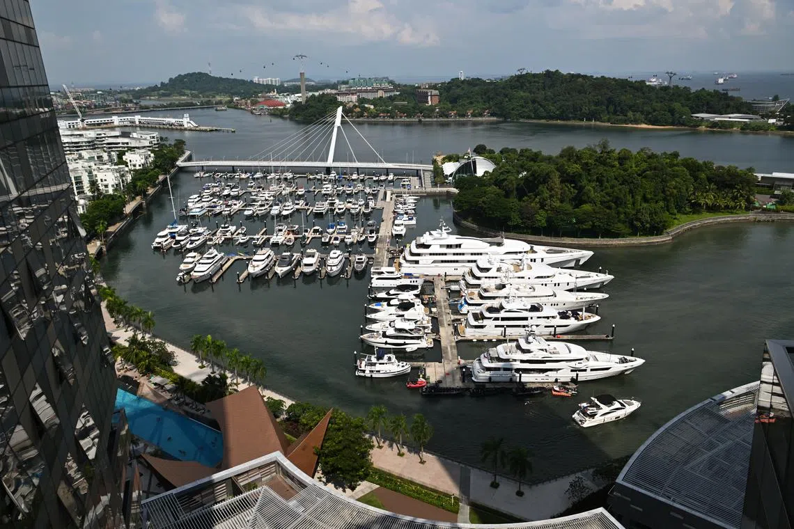 The police said they received a call for assistance at 2 Keppel Bay Vista, where the Marina at Keppel Bay is located, at 8.40am on Tuesday.