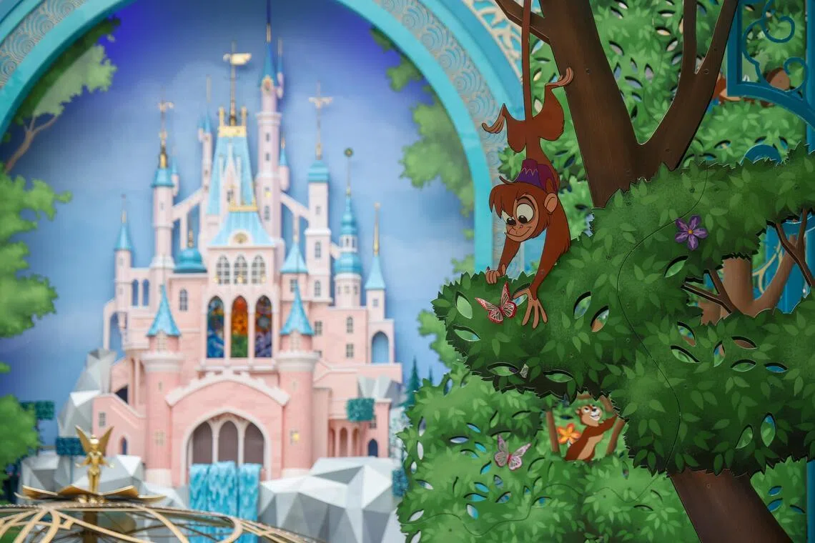 The Disney Imagination Garden is layered with greenery.