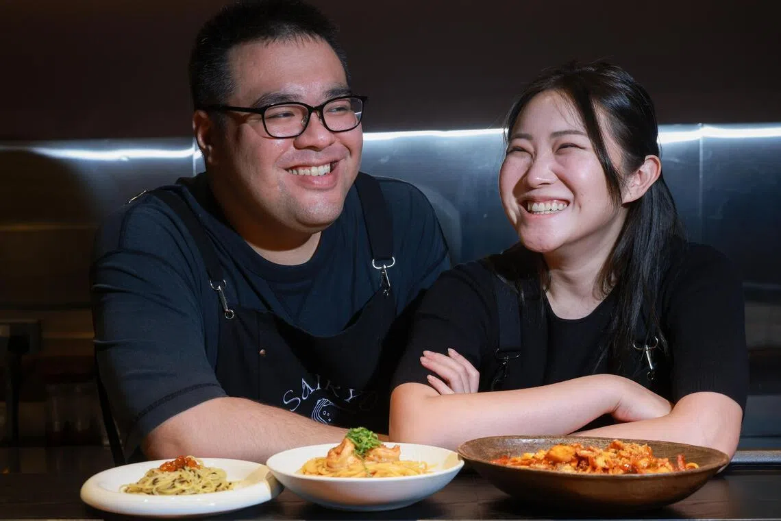 Husband-and-wife duo Arya Masagung and Angeline Chandraatmadja opened Saikyo Pasta in June.