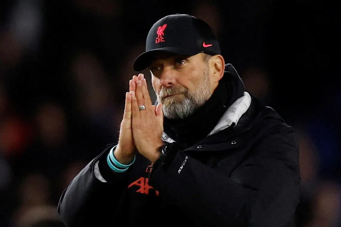 Liverpool manager Jurgen Klopp apologising to fans after his side were comprehensively beaten by Brighton & Hove Albion in the English Premier League on Saturday. The Reds next face Wolverhampton Wanderers in the FA Cup replay.