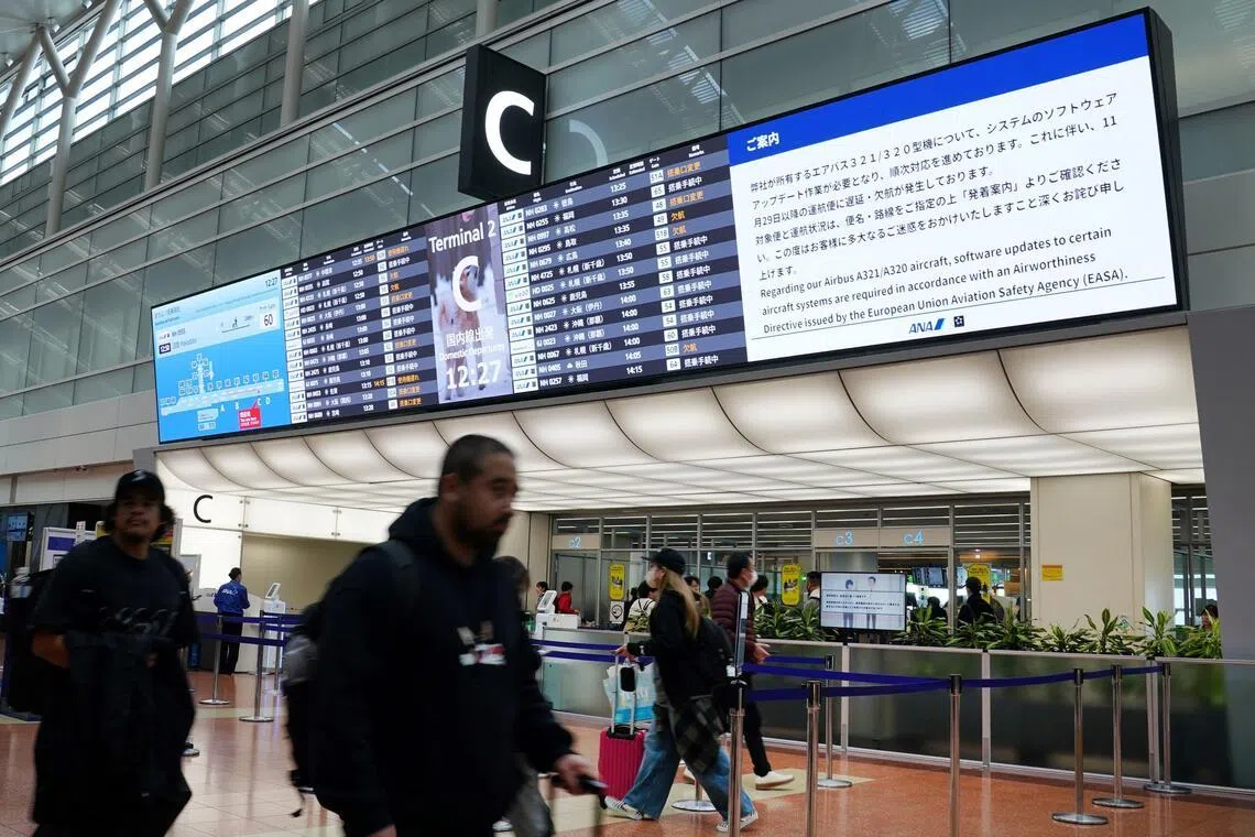 Japanese airlines, including ANA, cancelled flights headed to and from the country's northwestern coast amid strong winds and heavy snowfall.