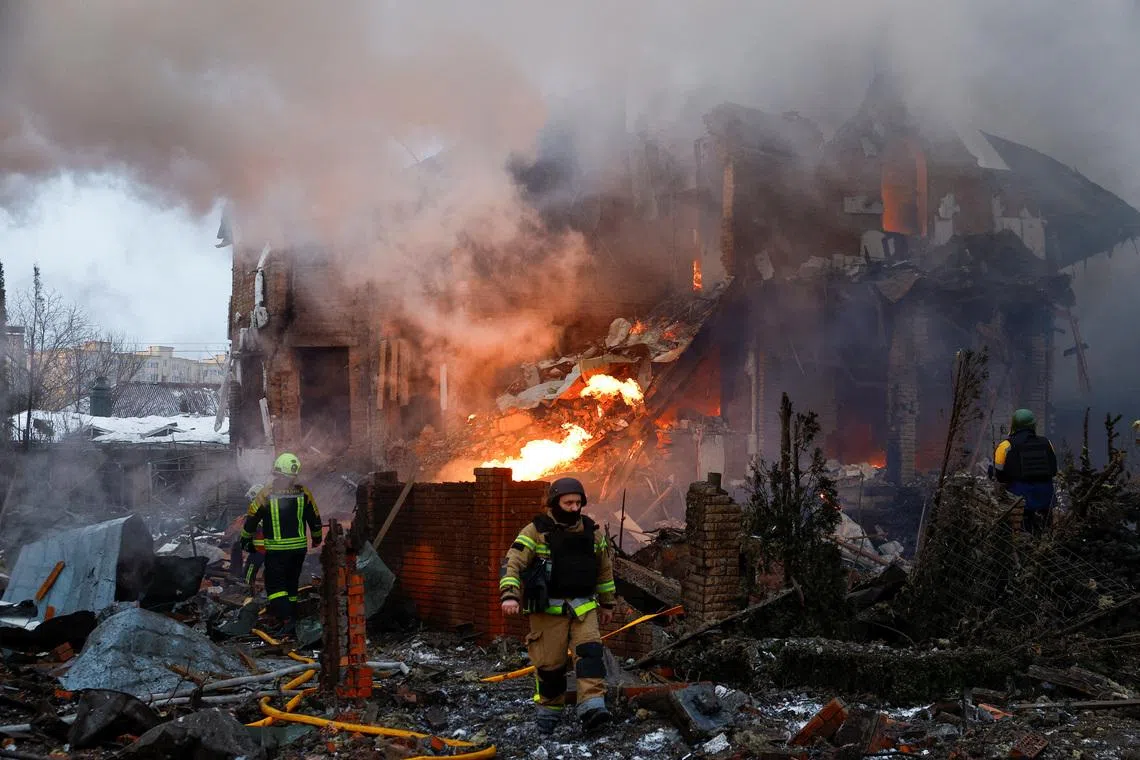 Missiles pound Kyiv ahead of Russia invasion anniversary