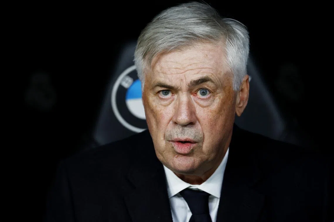 Soccer Football - LaLiga - Real Madrid v Rayo Vallecano - Santiago Bernabeu, Madrid, Spain - March 9, 2025 Real Madrid coach Carlo Ancelotti before the match REUTERS/Susana Vera
