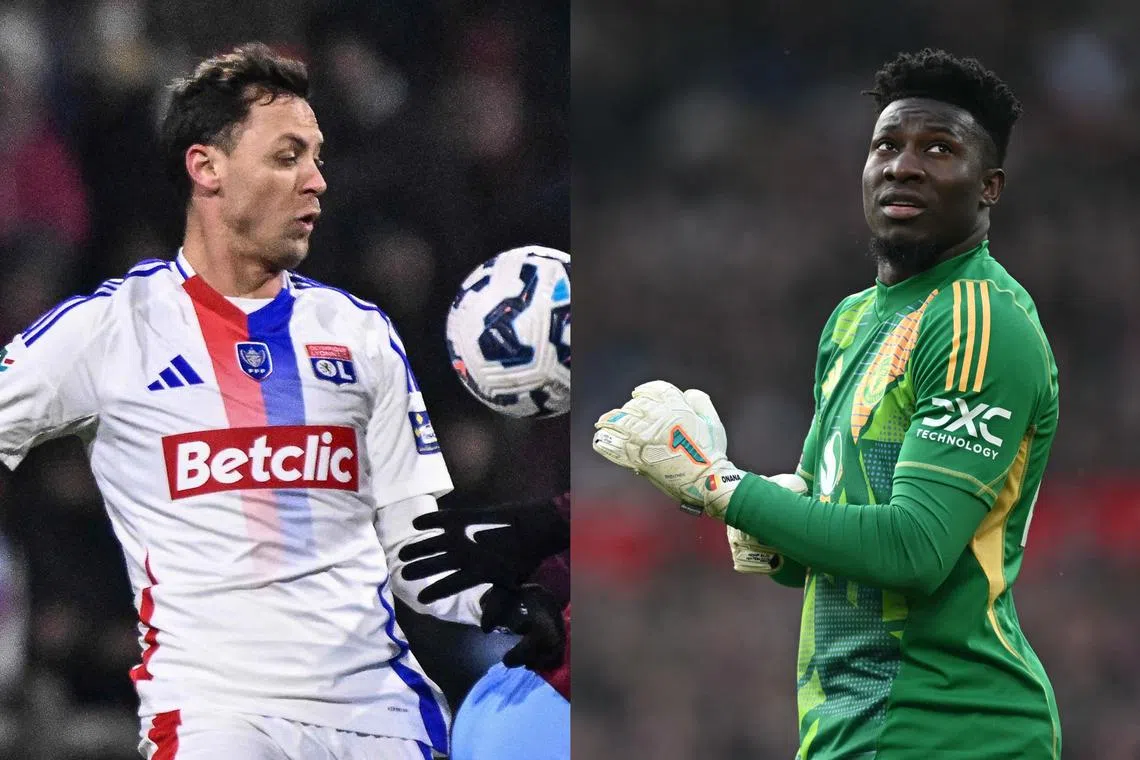 Former Manchester United player Nemanja Matic (left) called goalkeeper Andre Onana one of the worst in the club's history.