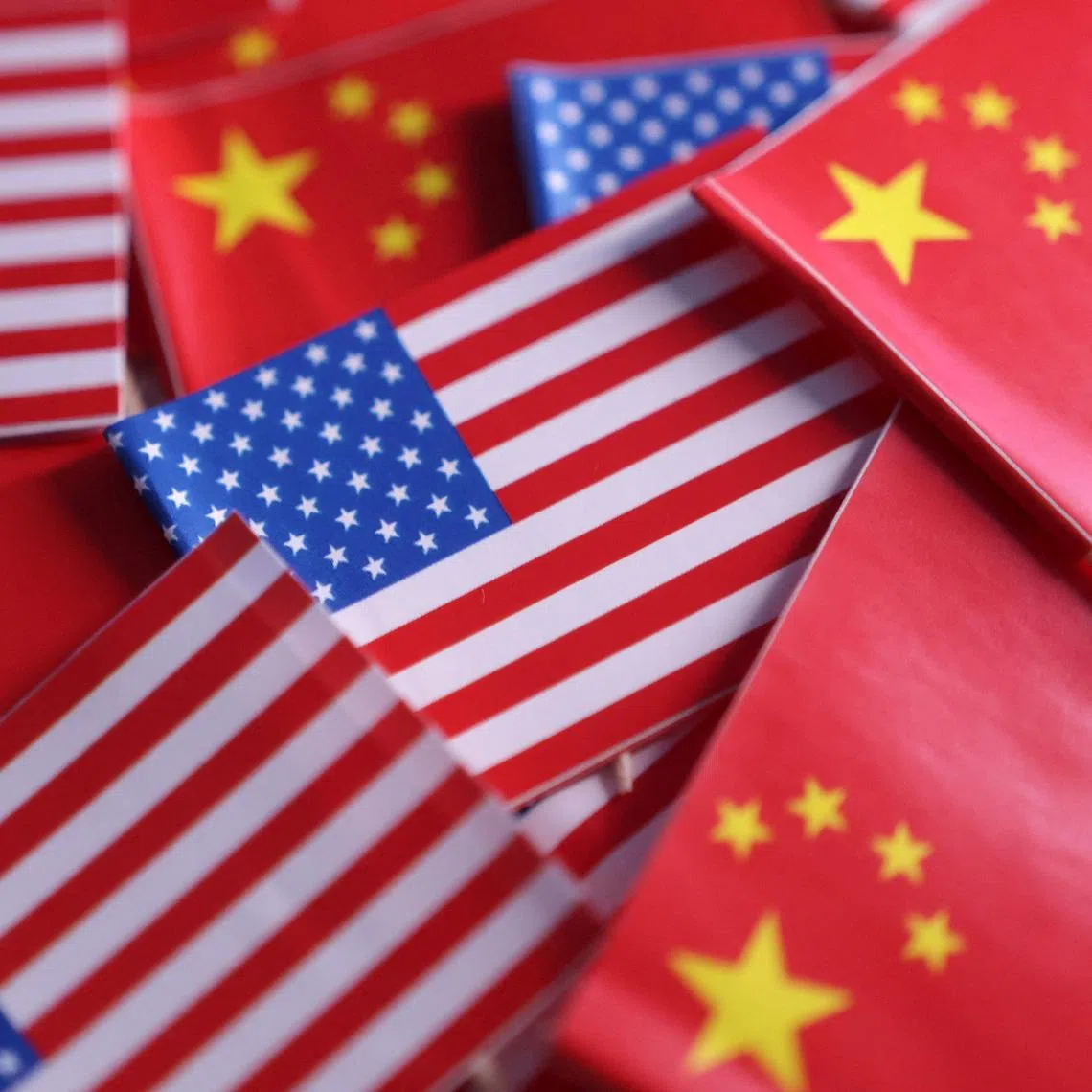 U.S. and Chinese flags are seen in this illustration taken March 20, 2025.