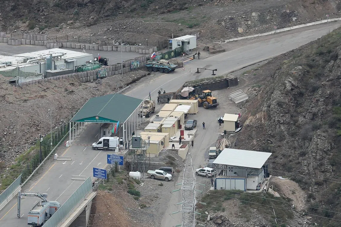 A border-crossing point on the frontier between Armenia and Azerbaijan and a base of Russian peacekeepers deployed in Nagorno-Karabakh.