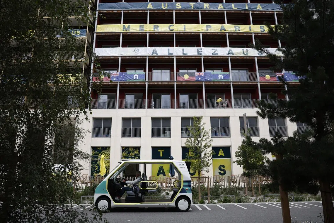 FILE PHOTO: Paris 2024 Olympics - Press visit at the Olympic and Paralympic athletes Village - Saint-Denis, France - July 16, 2024 Accommodation of team Australia is pictured in the Olympic village REUTERS/Benoit Tessier/File Photo