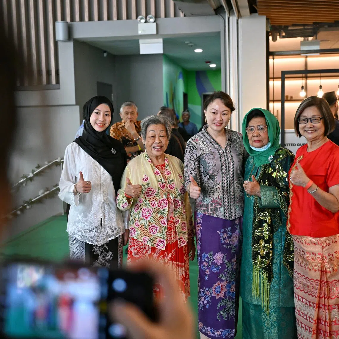 PAP new face Diana Pang (third from left) was spotted at the event held at Wisma Geylang Serai on April 13.
