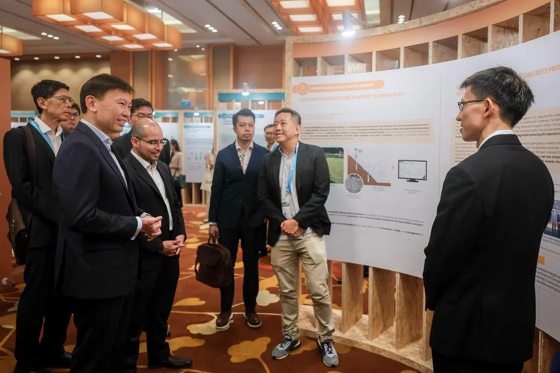 National Development Minister Chee Hong Tat (left) at the Urban Solutions and Sustainability Research and Innovation Congress opening ceremony on Feb 5.